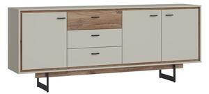 Royse Wooden Sideboard With 3 Doors 3 Drawers In Grey And Oak