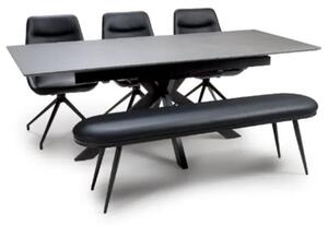 Lacole Extending Dining Table With 4 Aara Chairs And 1 Bench