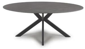 Lacole Sintered Stone Dining Table Oval In Grey