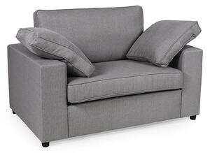 Aarna Fabric 1 Seater Sofa In Silver