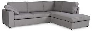 Aarna Fabric Corner Sofa In Silver