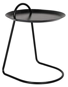 Madeleine Metal Lamp Table Round In Black