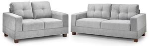 Jerri Fabric 3+2 Seater Sofa Set In Grey