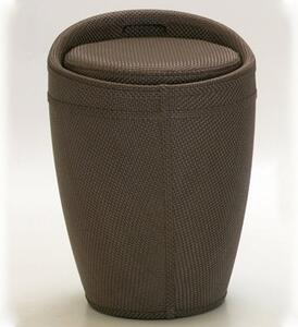 Dalius Textilene Stool With Storage In Brown