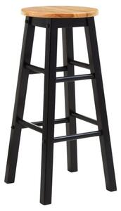 Cadell Tropical Hevea Wood Bar Stool In Black