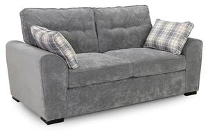 Maik Plush Velvet 3 Seater Sofa In Grey