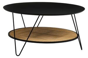 Daire Metal Top Coffee Table With Hairpin Legs In Black