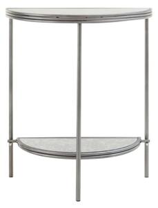 Xaria Mirrored Console Table Semi Circle In Distressed Effect