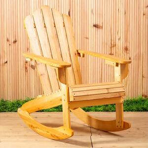 Baxter Outdoor Solid Wood Rocking Chair In Natural