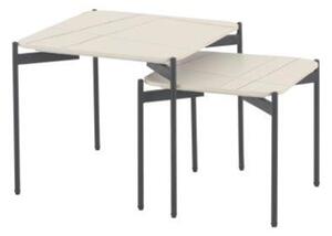 Riley Ceramic Top Nest Of 2 Tables In Lawrence White