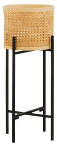 Daire Wooden Plant Stand Small With Cross Legs In Black