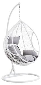 Gazit Outdoor Single Hanging Chair With Cut Out Sides In White