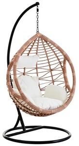 Gazit Outdoor Single Hanging Chair With Cut Out Sides In Natural