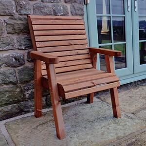 Vail Timber Garden Seating Chair In Brown