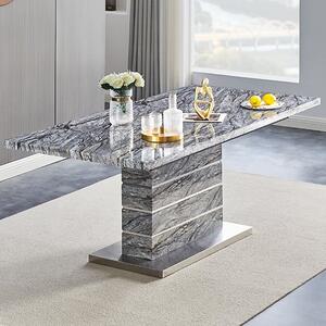 Parini Large Extending Dining Table In Melange Marble Effect