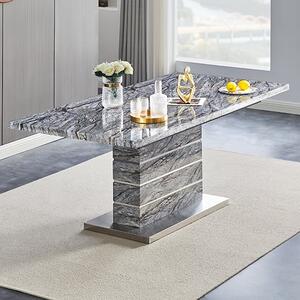 Parini Small Extending Dining Table In Melange Marble Effect