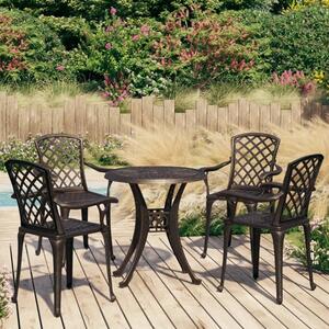 Durham Cast Aluminium 5 Piece Bistro Set In Bronze