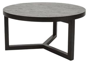 Iden Wooden Coffee Table Round In Wenge