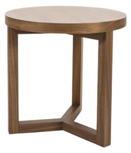 Iden Wooden Lamp Table Round In Walnut