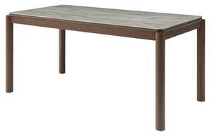 Wyatt Wooden Dining Table Small With Marble Effect Glass Top