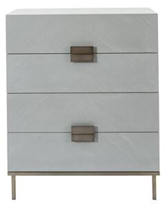 Lucy Wooden Chest Of 4 Drawers In Grey Oak