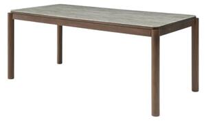 Wyatt Wooden Dining Table Large With Marble Effect Glass Top