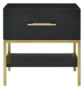 Talor Wooden Bedside Cabinet With 1 Drawer In Wenge