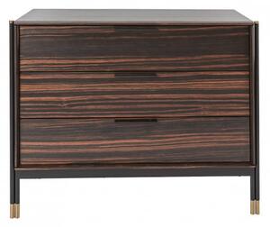 Balta Wooden Chest Of 3 Drawers In Ebony