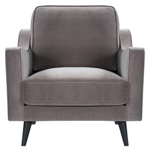 Darius Velvet 1 Seater Sofa In Stone Grey