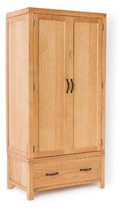 Abbey Waxed Oak Double Wardrobe | Roseland Furniture