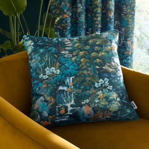 Royal Horticultural Society Garden Walk 50cm x 50cm Feather Filled Cushion Blue