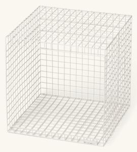 WIRE CUBIC - Metal. 38.5 x 39 x 38.5 cm. - White - Kalager Design