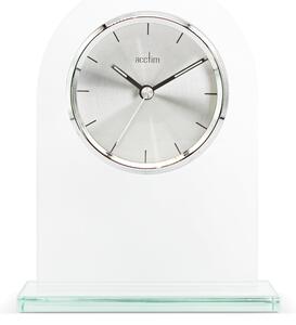 Acctim Ledburn Pendulum Glass Mantel Clock Silver