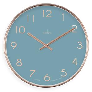 Acctim Elma Copper Quartz Wall Clock Blue