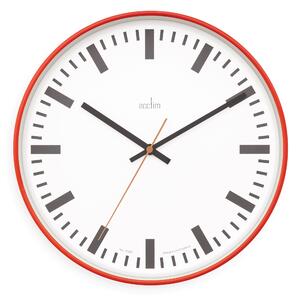 Acctim Victor Bright Station Wall Clock Red