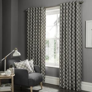 Castello Ready Made Eyelet Curtains Charcoal