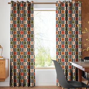 Orla Kiely Spot Flower Stem Made to Measure Curtain Tomato Pink