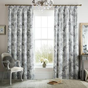 Holly Willoughby Tamsin Grey Blackout Pencil Pleat Curtains Grey