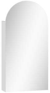 HOMCOM Arched Bathroom Mirror Cabinet with Adjustable Glass Shelves - White