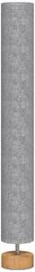HOMCOM LED Floor Lamp for Living Room, 120cm Modern Standing Lamp with 3000K/4500K/6500K Colour Temperatures, Linen Shade and Wooden Base, Grey