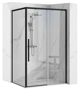 Shower enclosure Rea SOLAR BLACK MAT 80x100