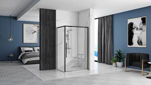 Shower enclosure Rea SOLAR BLACK MAT 90x90