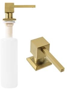 Soap dispenser gold brush square