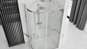 Shower enclosure REA Look Chrome 80x100 + Shower tray Look White