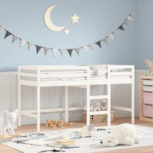 Kids' Loft Bed with Ladder White 80x200 cm Solid Wood Pine