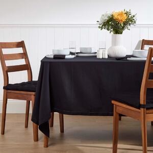 Homescapes Plain Cotton Black Tablecloth, 54 x 54 Inches