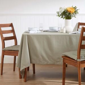 Homescapes Plain Cotton Grey Tablecloth, 54 x 54 Inches