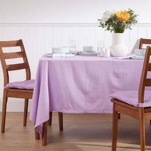 Homescapes Plain Cotton Mauve Tablecloth, 54 x 54 Inches