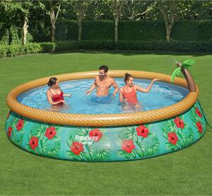 Bestway Fast Set Inflatable Paradise Palms Pool Set 457x84 cm