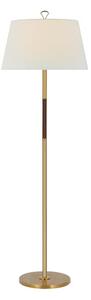Griffin Floor Lamp Brass & Leather, Light - Andrew Martin